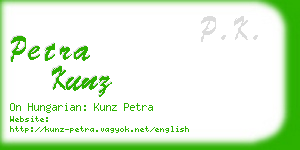 petra kunz business card